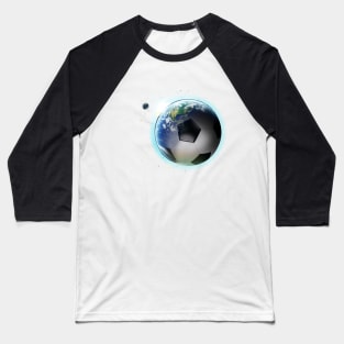 Fußballplanet Erde Baseball T-Shirt